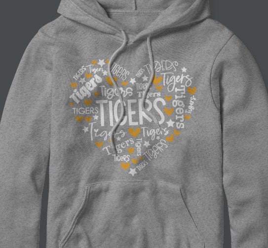 Tigers Heart (short, long and hoodie)