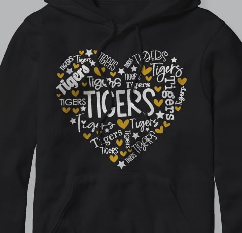 Tigers Heart (short, long and hoodie)