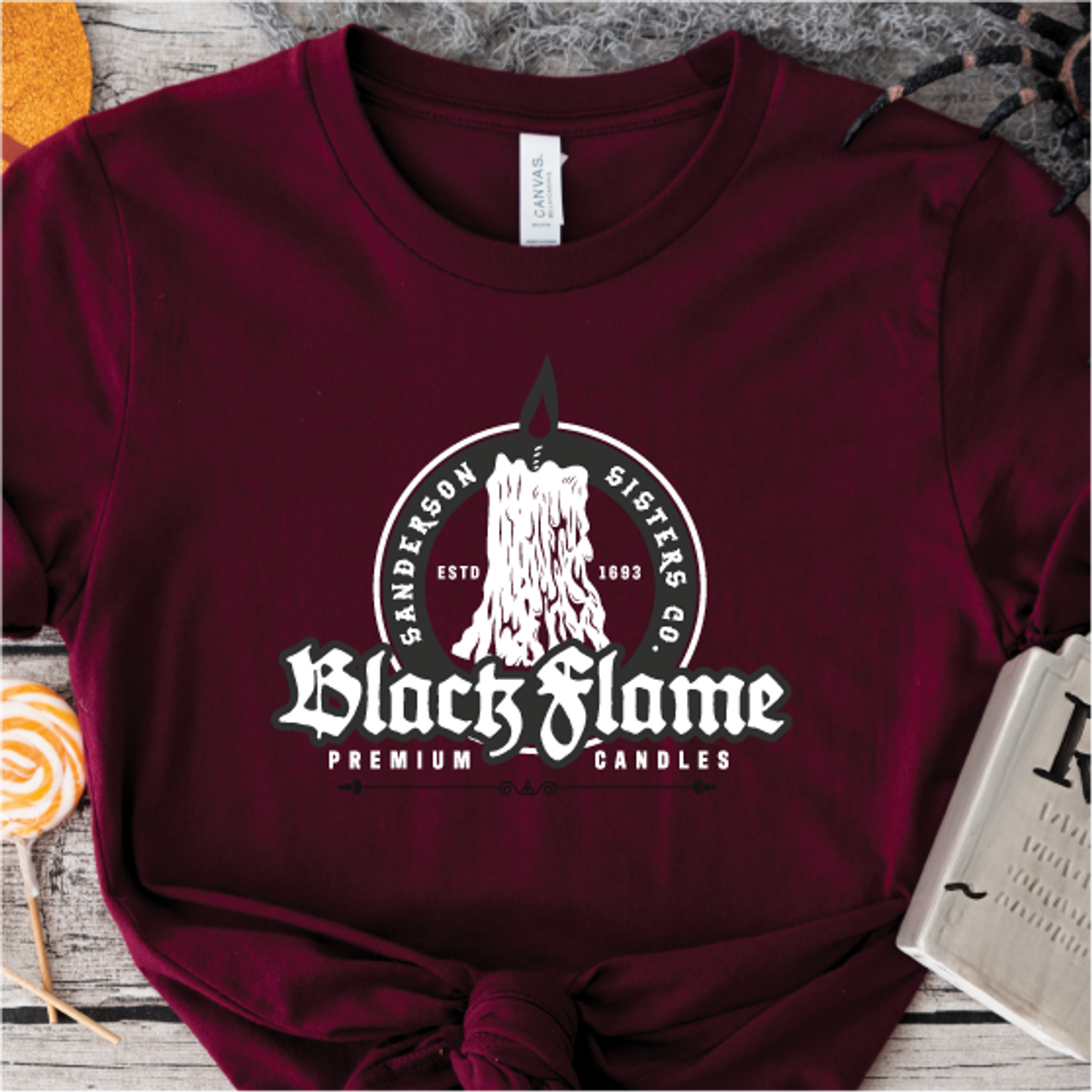 "Sanderson Sisters Black Flame Candle Company"