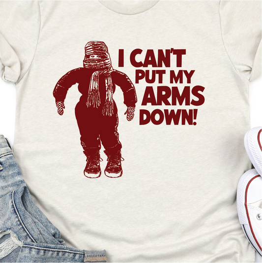 Christmas Story - I can't put my arms down - funny Christmas movie shirt