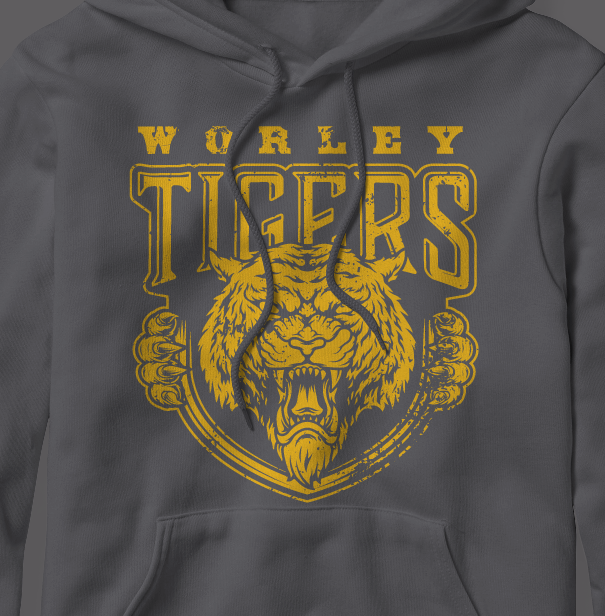 Worley "Tiger Shield" (short sleeve and hoodie)