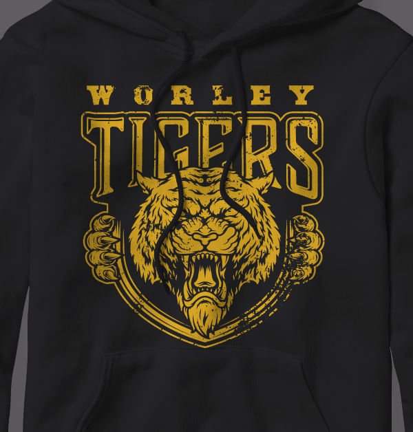 Worley "Tiger Shield" (short sleeve and hoodie)