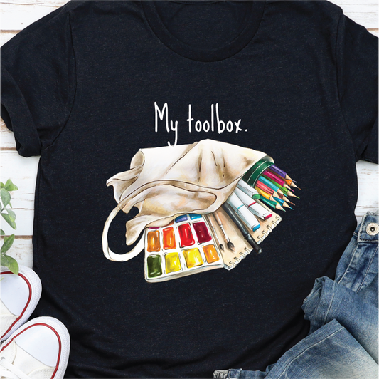"My Toolbox" - Unisex T-shirt, Perfect for Art Teachers